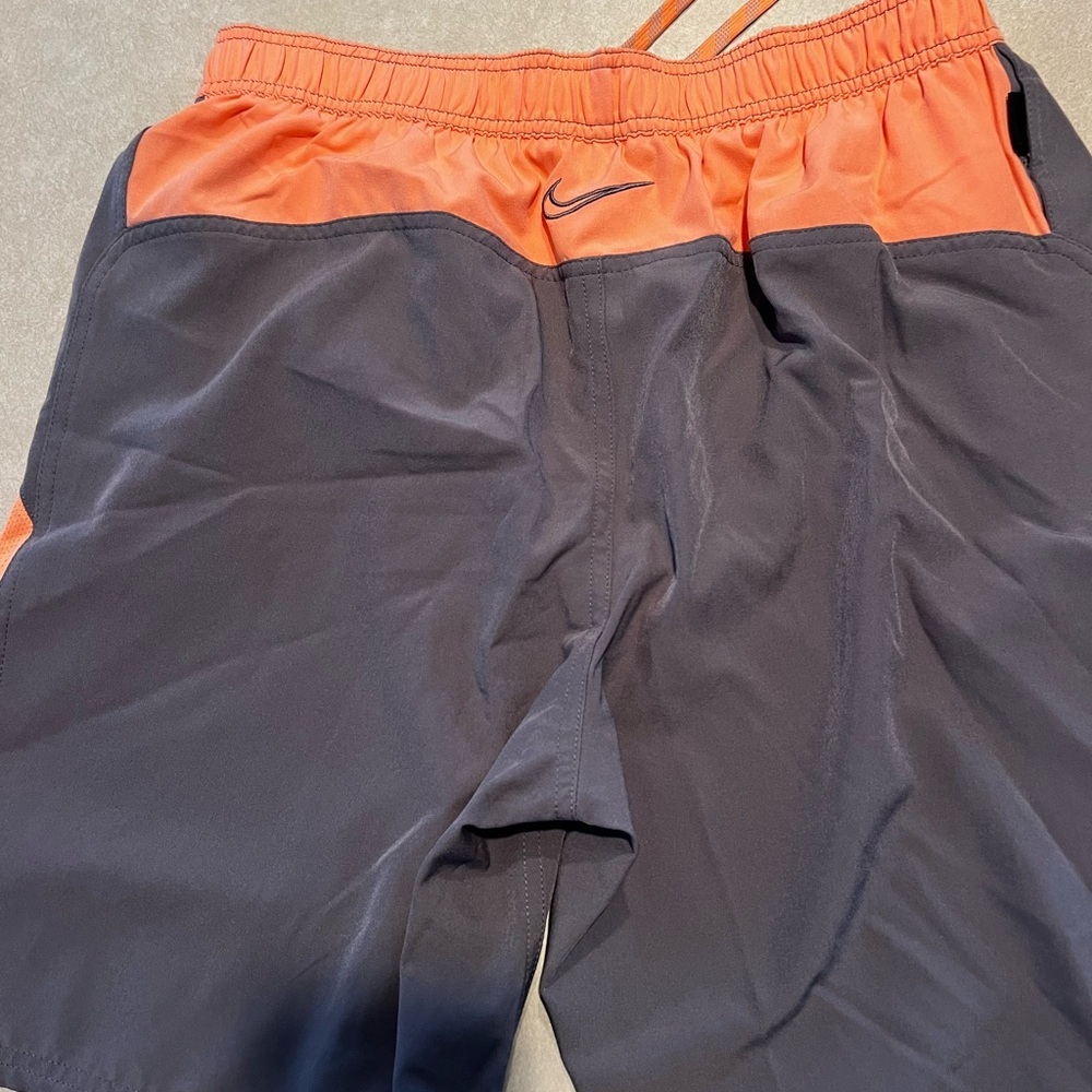 Nike Men's Athletic Shorts in Orange and Black